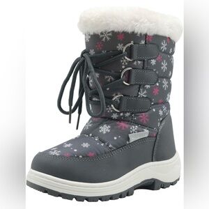 Apakowa Kids Girls Insulated Fur Winter Warm Snow Boots (Toddler/Little Kid)